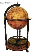 Antika stilā globuss bārs -The Pacific Ocean